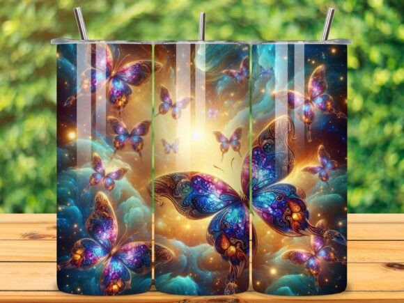 3D Butterfly Floral Tumbler Wrap V.1 Product Overview