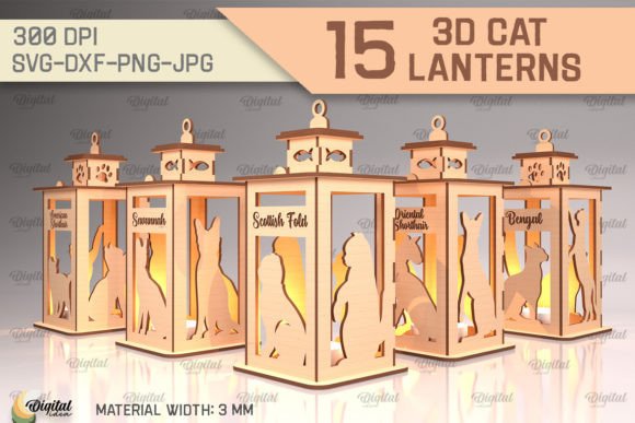 3D Cat Lantern Laser Cut Bundle: A Strategic Asset for Creative Workflows