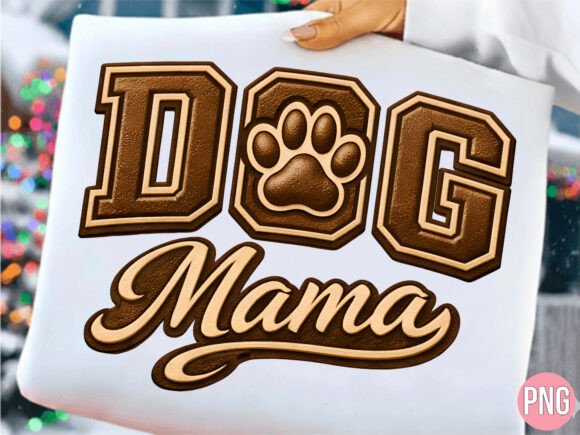 3D Dog Mom Paw Print Puppy Pet Mom PNG