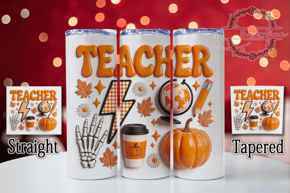 3D Fall Teacher Classroom 20oz Tumbler