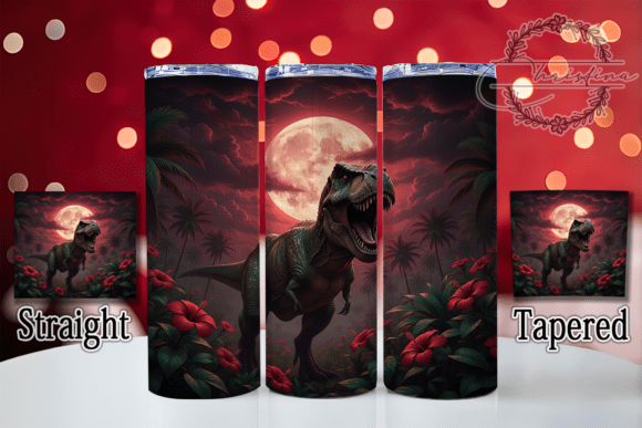 3D T-Rex Grunge Tumbler