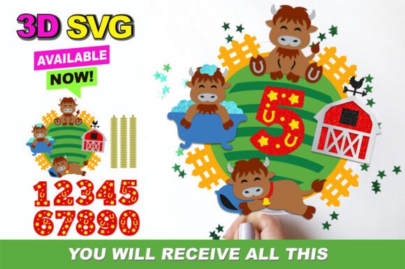 Baby Bull Cake Topper 3D SVG: Elevating Your Celebrations with Precision and Style