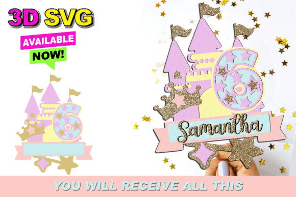 Castle Stars Cake Topper 3D SVG: A Strategic Asset for Creative Workflows