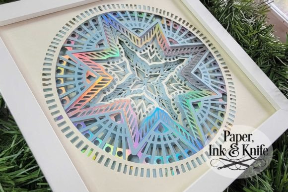 Christmas Star 3D Shadowbox Template