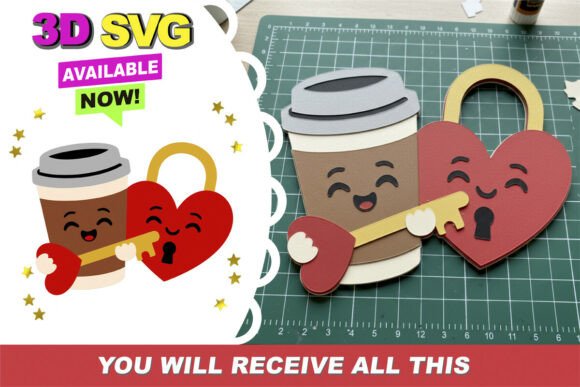 Coffee Love Key Cake Topper 3D SVG: A Practical Review for Digital Creators