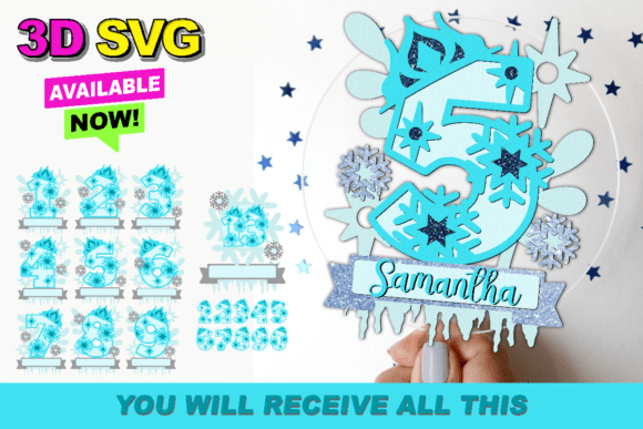 Frozen Numbers Topper 3D SVG: Elevating Digital Craftsmanship for Modern Creators