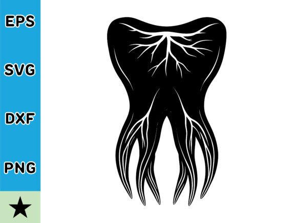 Molar Tooth with Roots Rendered in 3d: A Versatile Asset for Creative Professionals