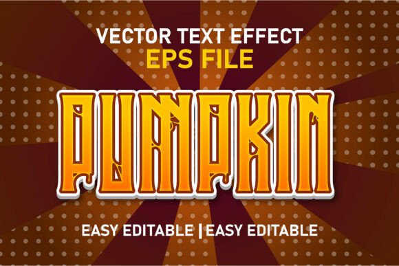 Pumpkin 3D Editable Text Effect