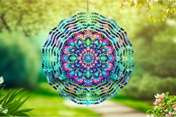 Transform Your Outdoor Space with the 3d Mandala Wind Spinner Sublimation PNG