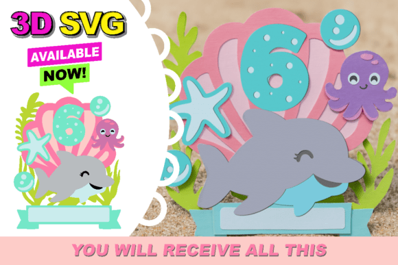 Unleash Creativity with the Dolphin Cake Topper 3D SVG